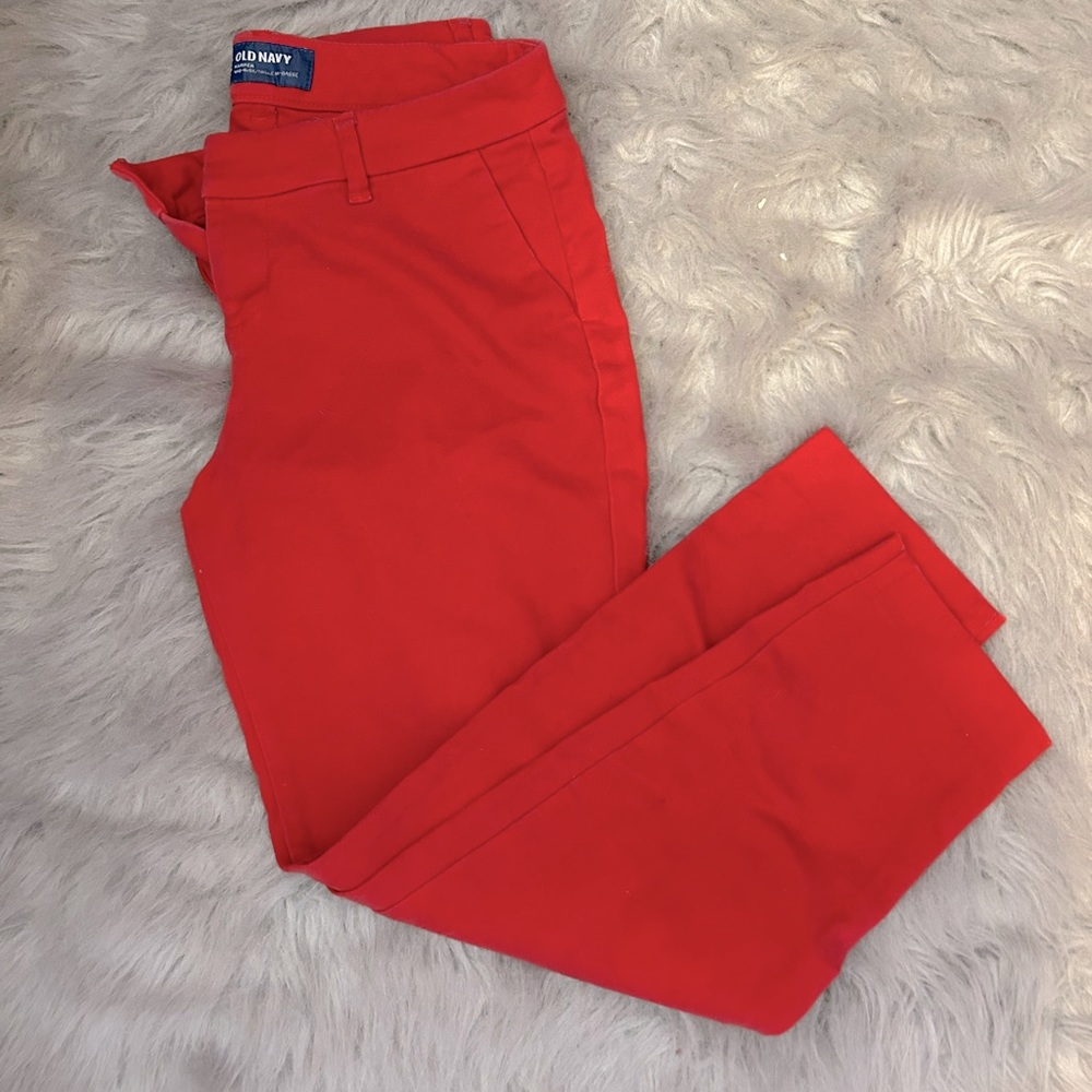 Red petite old navy pants